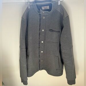 Original Penguin Gray Snap-Front Zip Jacket